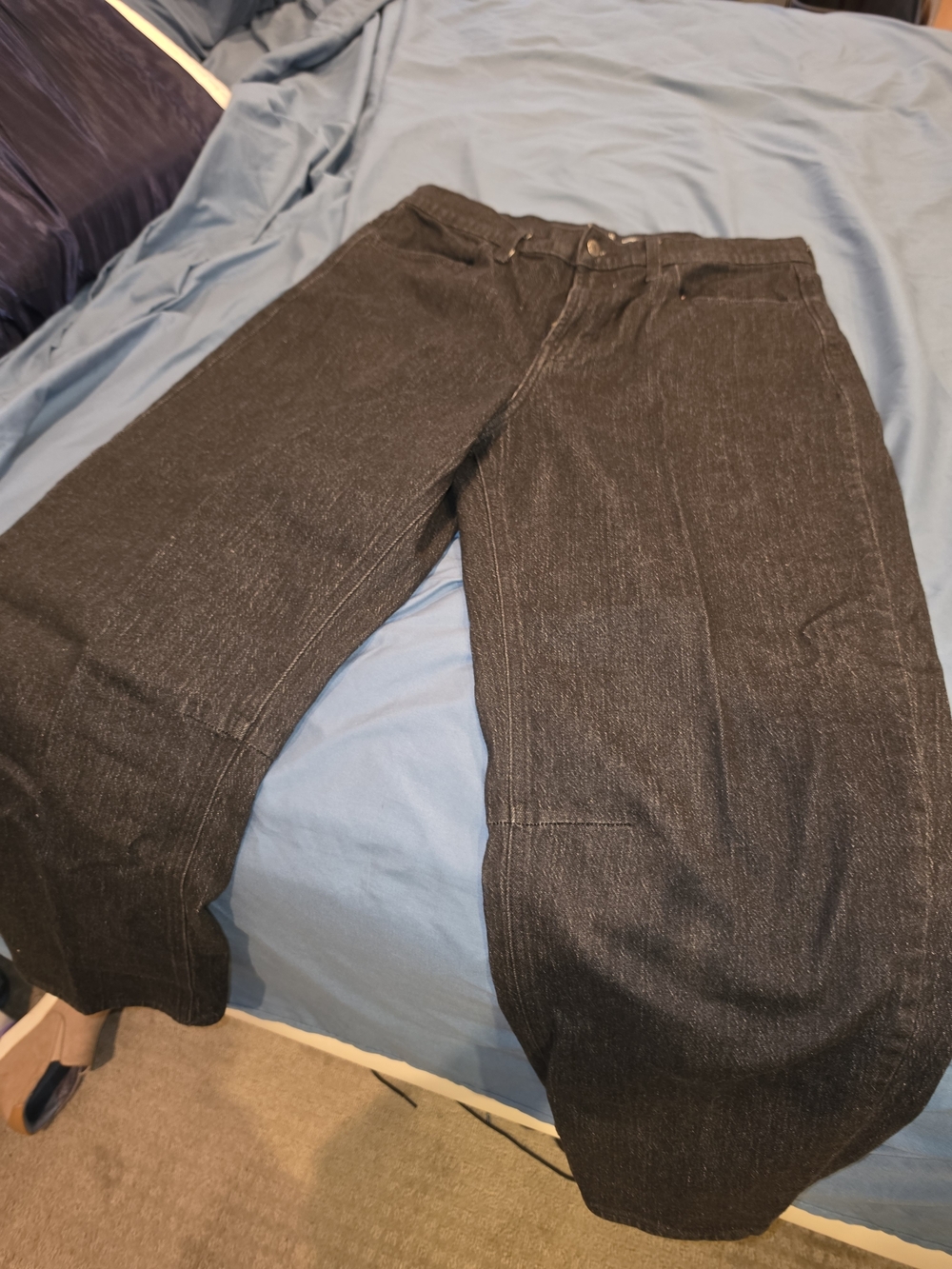 Old Navy Women's Black Barrel Jeans 14 Long